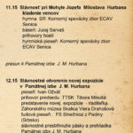 Hlboké, otvorenie novej expozície, program, 27.9.2015