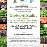 Putovanie skalickou históriou – Osobnosti Skalice, 11.4.2019, pozvánka